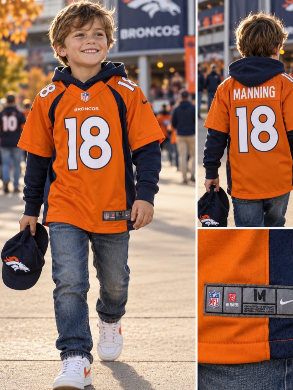 Nike Denver Broncos Peyton Manning #18 Jersey – Youth Medium